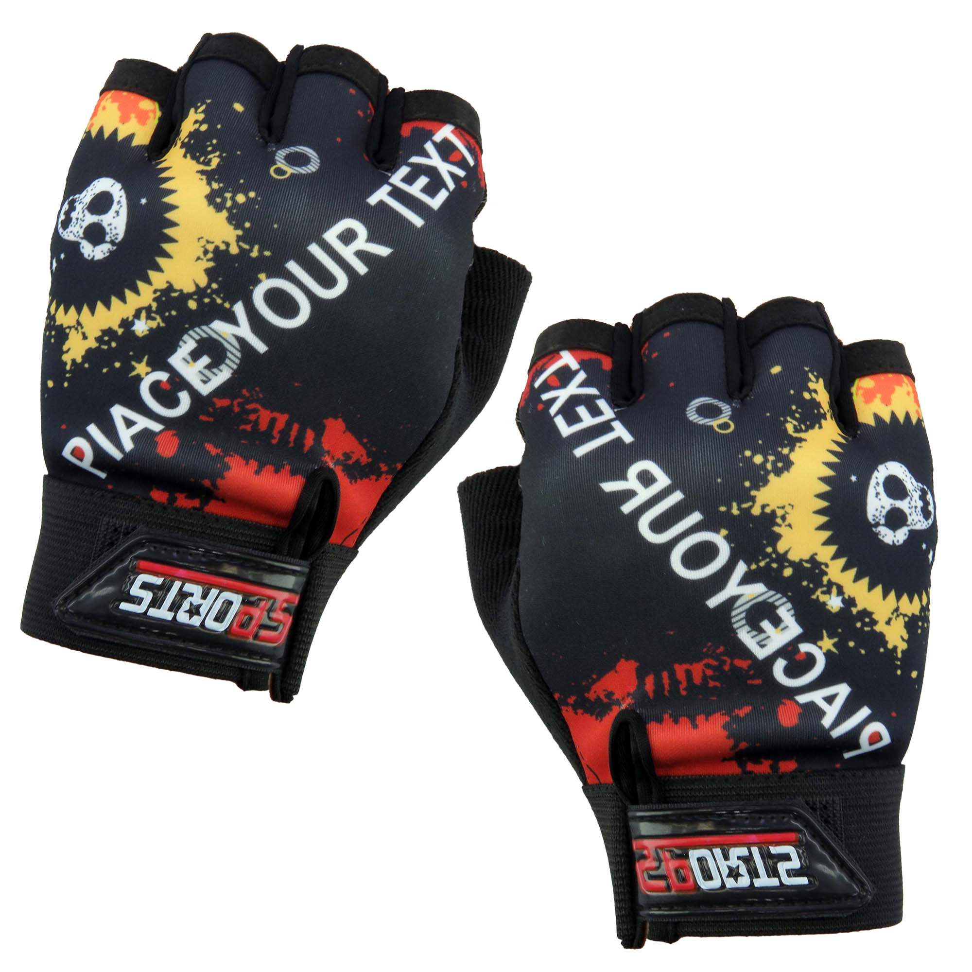 دستکش دوچرخه سواری نیمه انگشتی مدل اسکلتی کد 1662 سایز L دستکش دوچرخه سواری نیمه انگشتی مدل اسکلتی کد 1662 سایز L